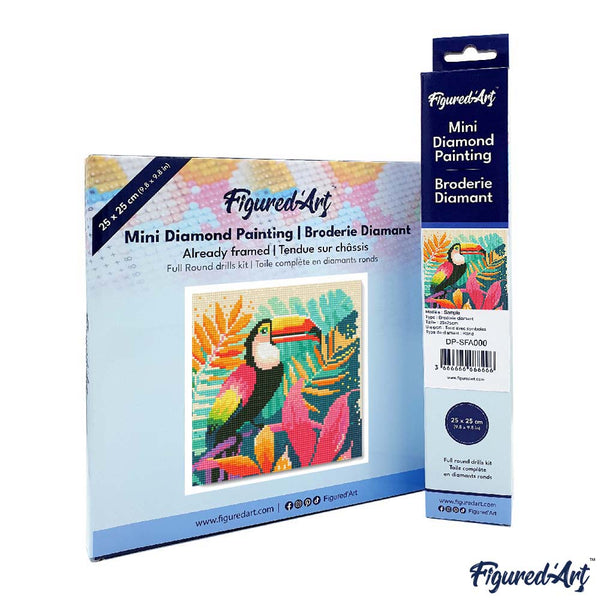 Mini Diamond Painting 10"x10" - Tropical Toucan