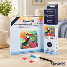 Load image into Gallery viewer, Mini Diamond Painting 10"x10" - Tropical Toucan