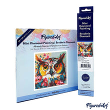 Load image into Gallery viewer, Mini Diamond Painting 10&quot;x10&quot; - Fantasy owl with flowers