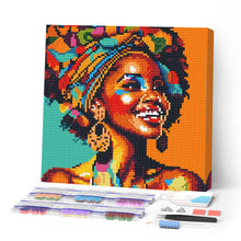 Load image into Gallery viewer, Mini Diamond Painting 10"x10" - African Queen Pop Art Figured'Art USA