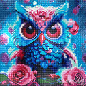Mini Diamond Painting 10"x10" - Little Blue Owl