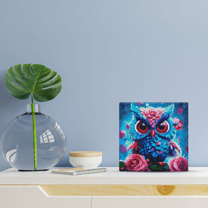 Mini Diamond Painting 10"x10" - Little Blue Owl