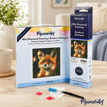 Load image into Gallery viewer, Mini Diamond Painting 10"x10" - Red Fox and Light