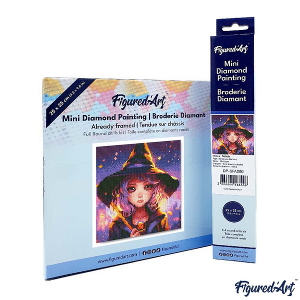 Mini Diamond Painting 10"x10" - Charming Little Witch