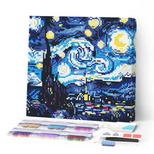 Load image into Gallery viewer, Mini Diamond Painting 10"x10" - Vibrant Starry Night Figured'Art USA