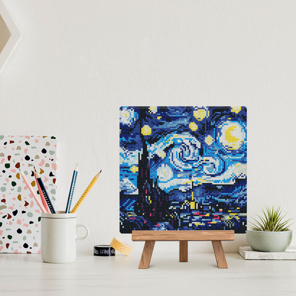 Mini Diamond Painting 10"x10" - Vibrant Starry Night