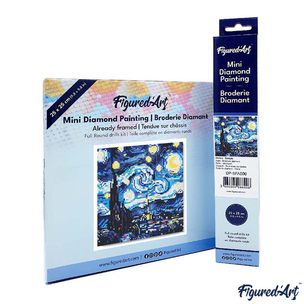 Mini Diamond Painting 10"x10" - Vibrant Starry Night