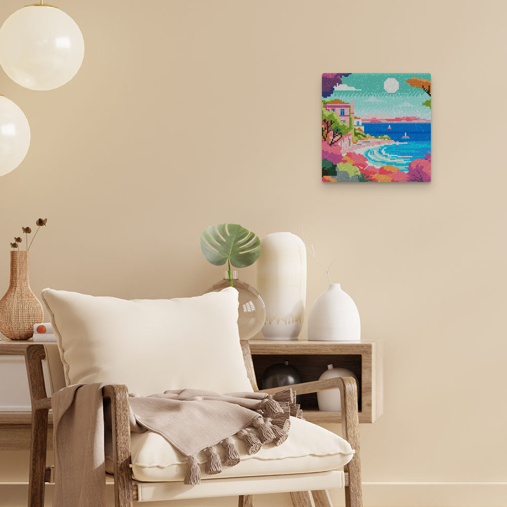 Mini Diamond Painting 10"x10" - Colorful French Riviera