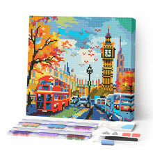 Load image into Gallery viewer, Mini Diamond Painting 10"x10" - Autumn in London City Figured'Art USA
