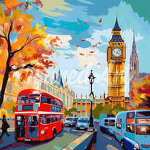 Load image into Gallery viewer, Mini Diamond Painting 10&quot;x10&quot; - Autumn in London City Figured&#39;Art USA