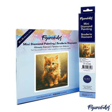 Load image into Gallery viewer, Mini Diamond Painting 10&quot;x10&quot; - Fluffy Orange Kitten