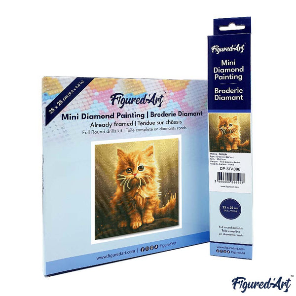 Mini Diamond Painting 10"x10" - Fluffy Orange Kitten