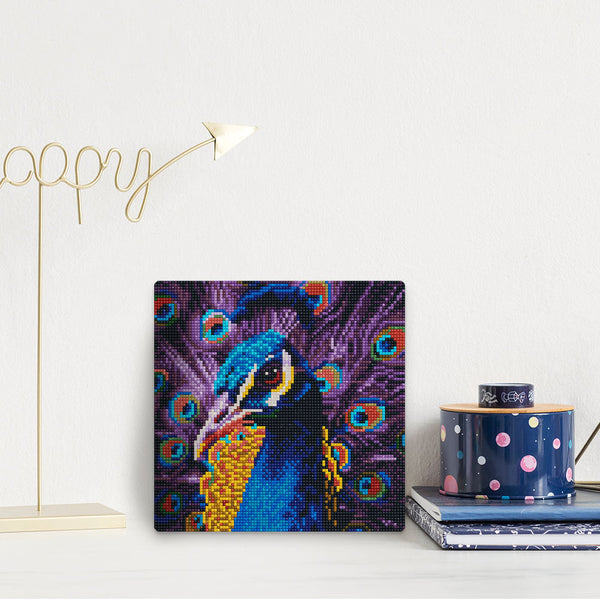 Mini Diamond Painting 10"x10" - Graceful Peacock