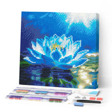 Load image into Gallery viewer, Mini Diamond Painting 10"x10" - Shiny White Lotus Figured'Art USA