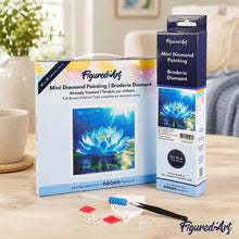 Load image into Gallery viewer, Mini Diamond Painting 10"x10" - Shiny White Lotus