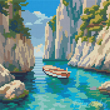 Load image into Gallery viewer, Mini Diamond Painting 10"x10" - Peaceful Blue Cove