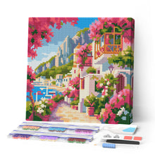 Load image into Gallery viewer, Paint by numbers kit Mini Diamond Painting 10"x10" - Capri Floral Lane Figured'Art