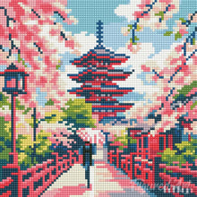 Load image into Gallery viewer, Mini Diamond Painting 10"x10" - Kyoto in Bloom