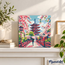 Load image into Gallery viewer, Mini Diamond Painting 10"x10" - Kyoto in Bloom