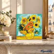 Load image into Gallery viewer, Mini Diamond Painting 10"x10" - Van Gogh - Sunflowers