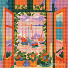 Load image into Gallery viewer, Mini Diamond Painting 10"x10" - The Open Window - Matisse
