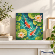 Load image into Gallery viewer, Mini Diamond Painting 10"x10" - Koi Pond