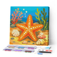 Load image into Gallery viewer, Paint by numbers kit Mini Diamond Painting 10"x10" - Starfish Figured'Art