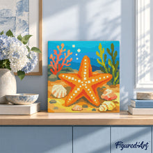 Load image into Gallery viewer, Mini Diamond Painting 10"x10" - Starfish