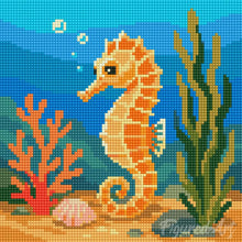 Load image into Gallery viewer, Mini Diamond Painting 10"x10" - Seahorse