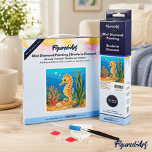 Load image into Gallery viewer, Mini Diamond Painting 10"x10" - Seahorse