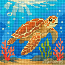 Load image into Gallery viewer, Mini Diamond Painting 10"x10" - Turtle