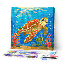 Load image into Gallery viewer, Paint by numbers kit Mini Diamond Painting 10"x10" - Turtle Figured'Art