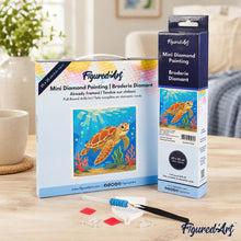 Load image into Gallery viewer, Mini Diamond Painting 10"x10" - Turtle