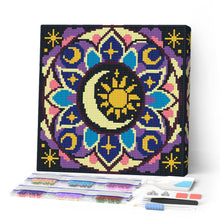 Load image into Gallery viewer, Paint by numbers kit Mini Diamond Painting 10"x10" - Celestial Mandala Figured'Art