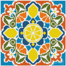 Load image into Gallery viewer, Mini Diamond Painting 10"x10" - Citrus Mandala