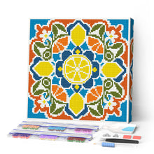 Load image into Gallery viewer, Paint by numbers kit Mini Diamond Painting 10"x10" - Citrus Mandala Figured'Art