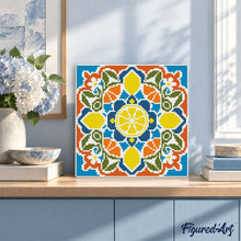 Load image into Gallery viewer, Mini Diamond Painting 10"x10" - Citrus Mandala