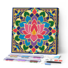 Load image into Gallery viewer, Paint by numbers kit Mini Diamond Painting 10"x10" - Lotus Mandala Figured'Art