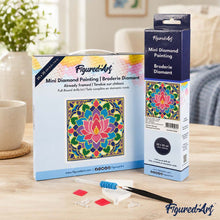 Load image into Gallery viewer, Mini Diamond Painting 10"x10" - Lotus Mandala