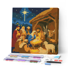 Load image into Gallery viewer, Mini Diamond Painting 10"x10"  for adults -  Christmas Nativity Figured'Art