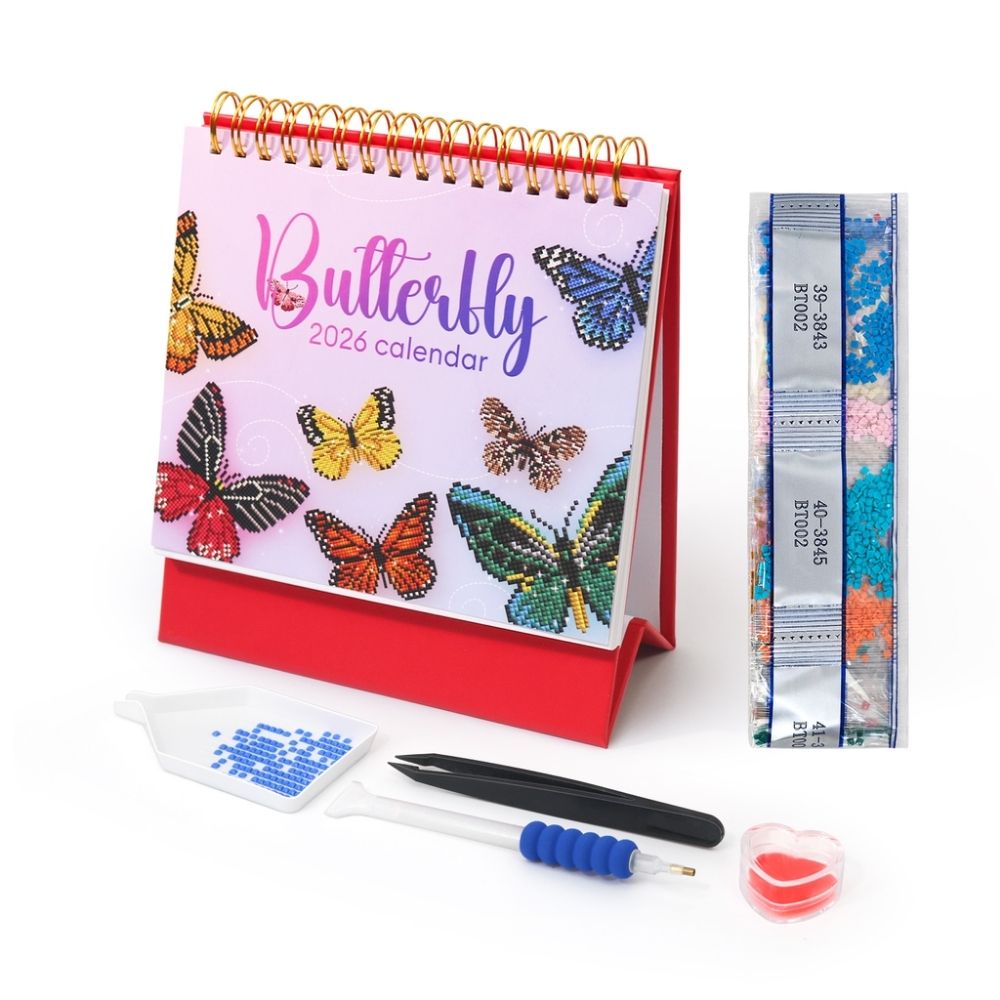 Diamond Painting Calendar 2026 - Butterflies Figured'Art