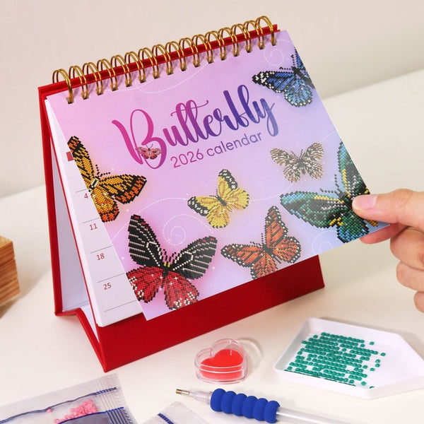 Diamond Painting Calendar 2026 - Butterflies