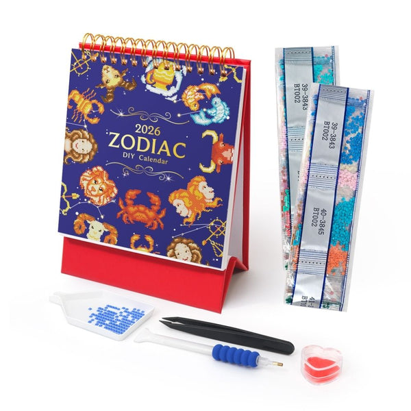 Diamond Painting Calendar 2026 - Zodiac Signs Figured'Art