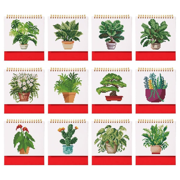 Diamond Painting Calendar 2026 - Potted Houseplants