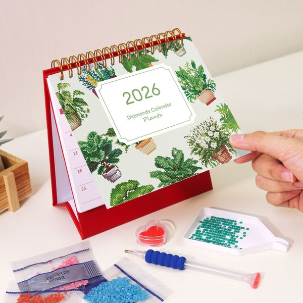 Diamond Painting Calendar 2026 - Potted Houseplants