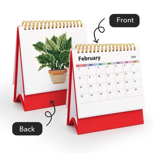 Diamond Painting Calendar 2026 - Potted Houseplants