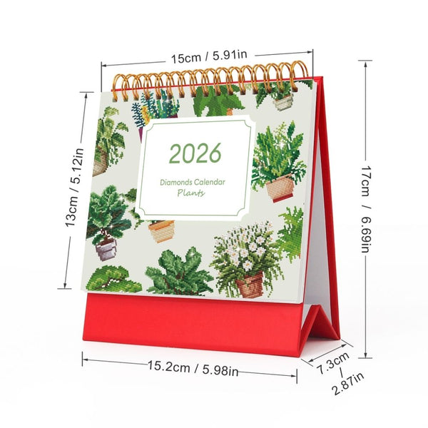 Diamond Painting Calendar 2026 - Potted Houseplants