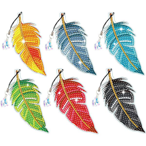 Diamond Painting 6x Bookmark Colorful Leaves