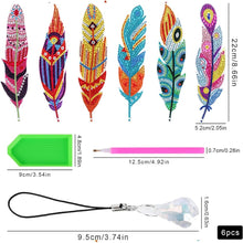 Load image into Gallery viewer, Diamond Art 6x Bookmark Feather