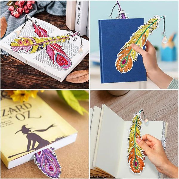 Diamond Painting 6x Bookmark Feather style